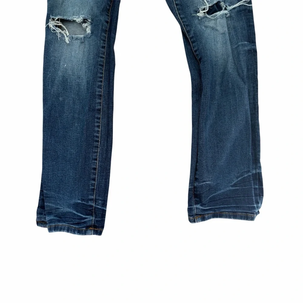 AERO Distressed Skinny Jeans 30x30 Medium Wash Stretch Ripped Denim - Picture 3 of 12